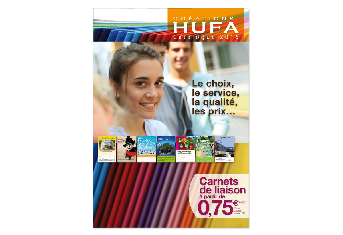 Hufa – Création plaquette catalogue