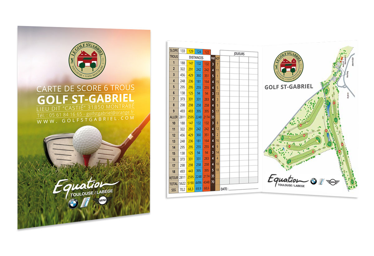 Golf St Gabriel – Création plaquette