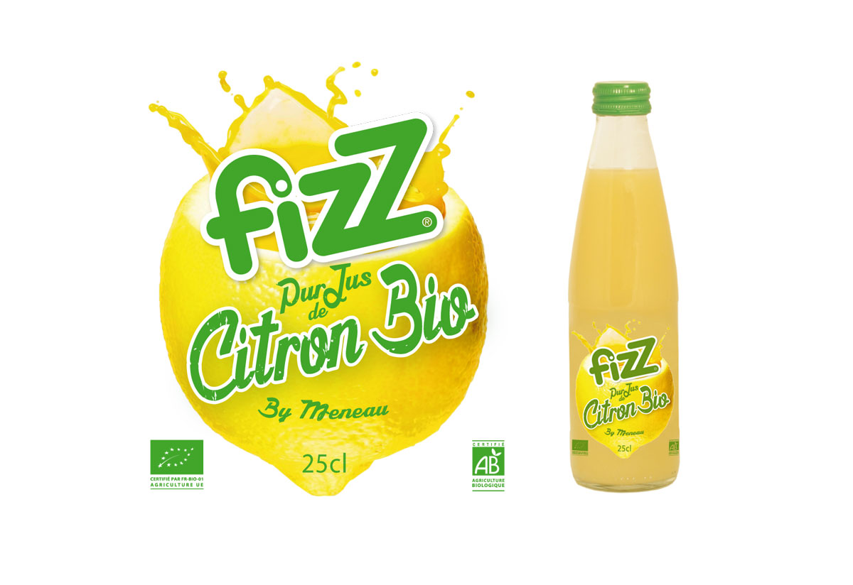 Maison Meneau – Création packaging fizz citron bio