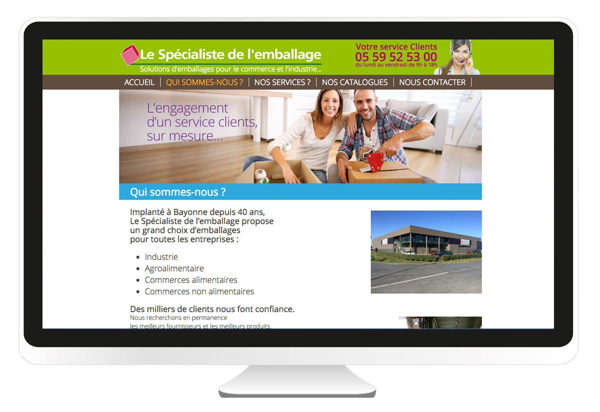 bbou agence de communication web pays basque bayonne anglet biarritz specialiste-emballage.com