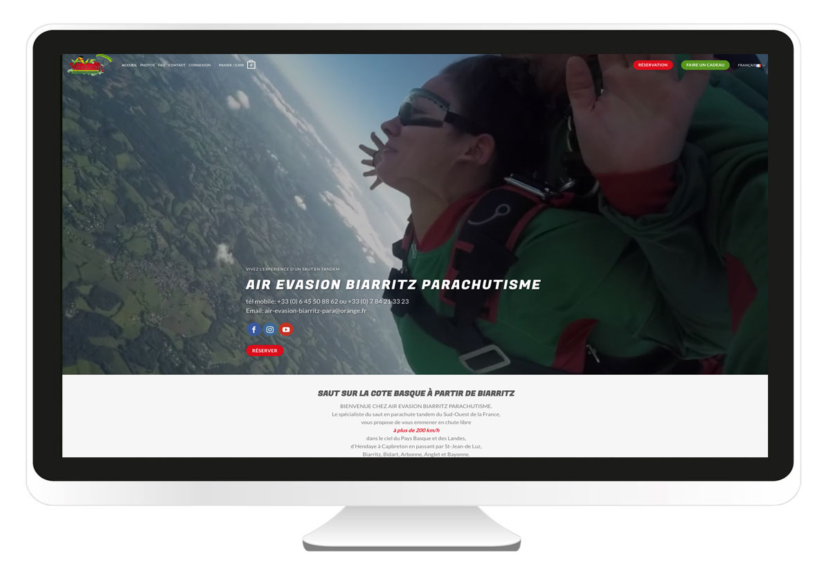 Air Evasion – Création site internet