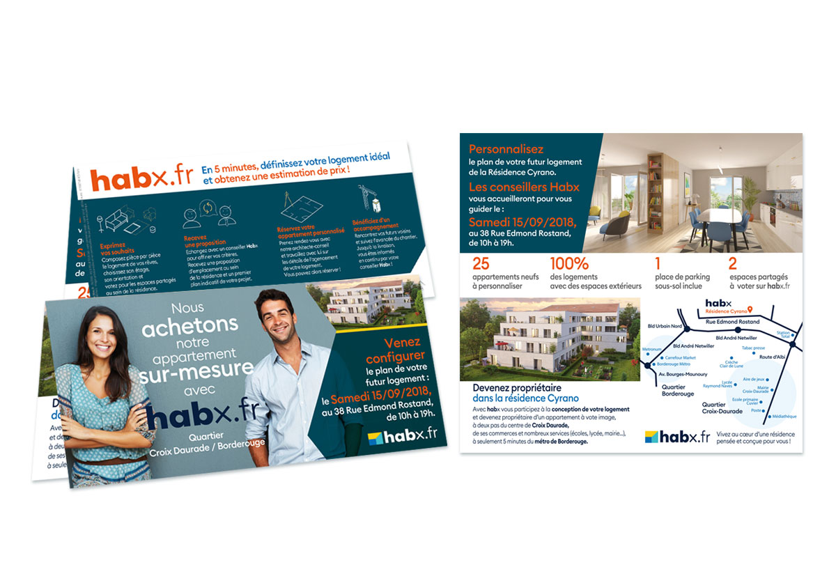 BBou agence de communication et marketing-Toulouse-Pays Basque-Bayonnne- Flyer-HABX